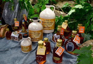 Various containers of maple syrup